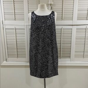 New Love Carmen Elegant Black and silver Sequin Dress